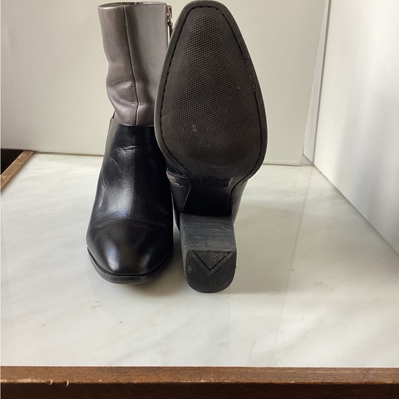 Aldo black and grey leather boots size 9 - Picture 5 of 6